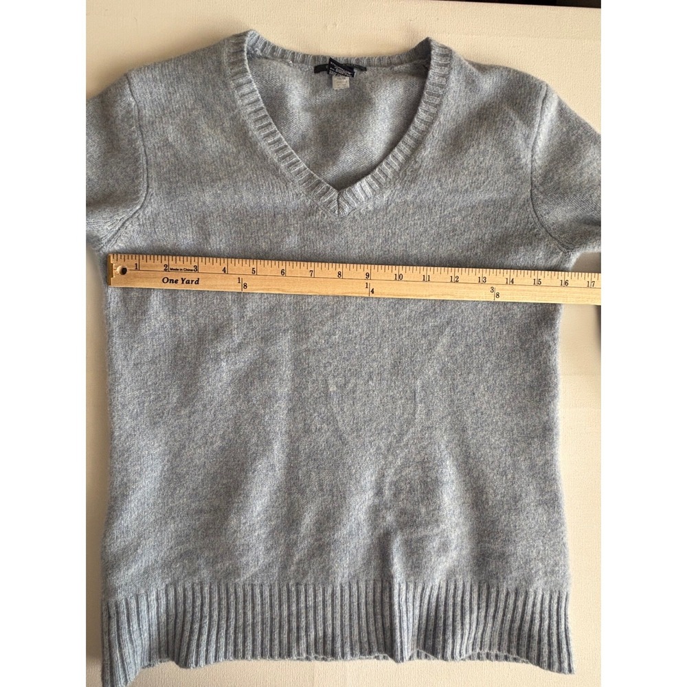Gap Womens Light Blue Lambswool Blend V-Neck Stretch Sweater Size M - Picture 5 of 7